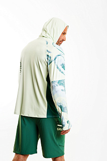 Лонгслив с капюшоном GRAYLING Marlin (Марлин) св.зеленый GLMH-01LG