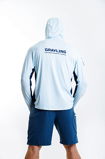 Лонгслив с капюшоном GRAYLING Marlin (Марлин) св.синий GLMH-01LB